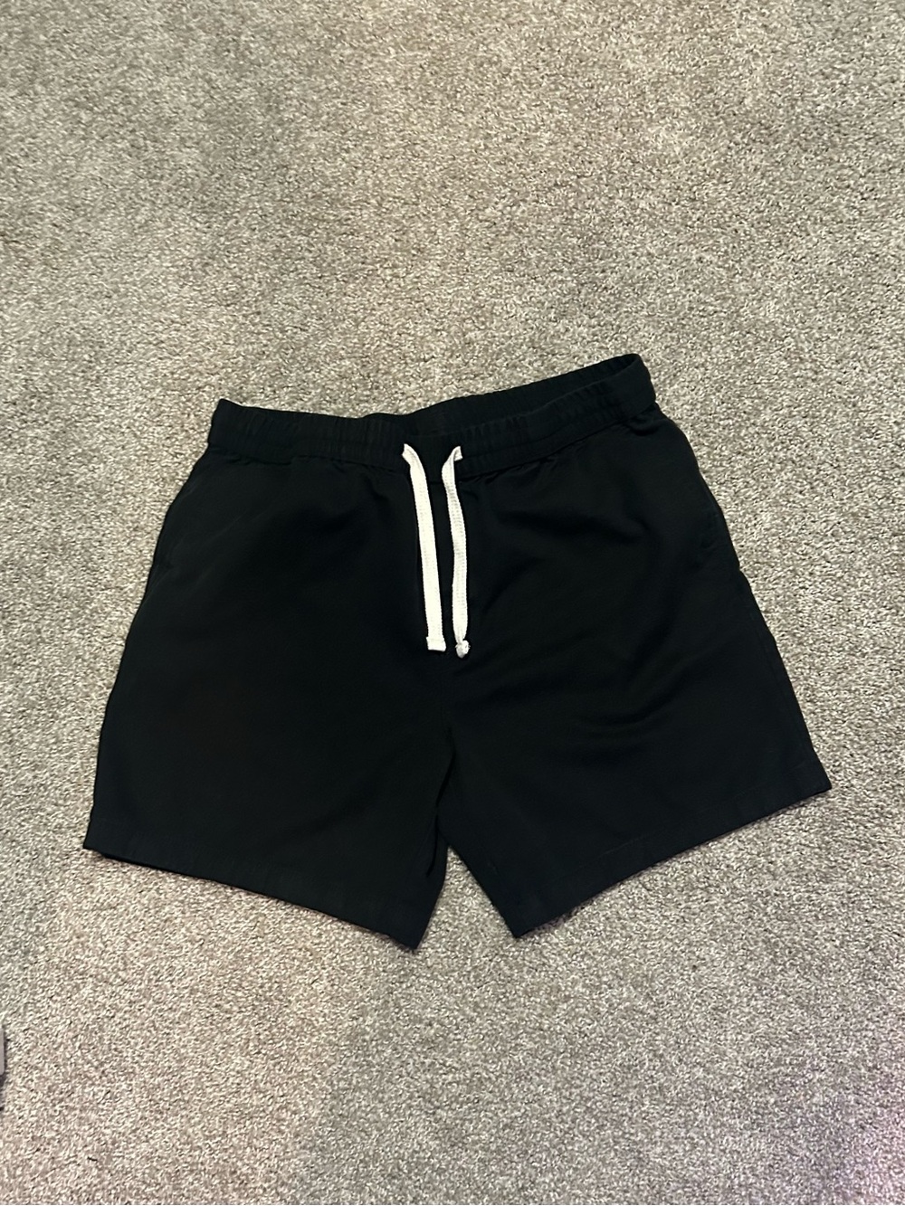 Goodfellow & Co Black Athletic Shorts with White Drawstring